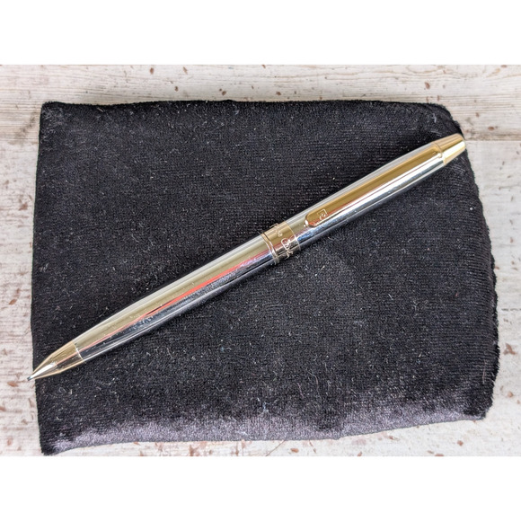 Pierre Cardin 5.5" Silvertone w Goldtone Accents Mechanical Pencil 0.9 mm - Picture 1 of 8